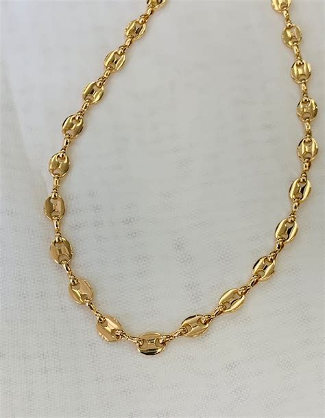 gold gucci link necklace|gucci link gold chain necklace.